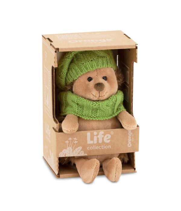 Orange Toys Egel knuffel met muts en sjaal (Life Collectie)