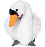 Witte zwaan knuffel met baby zwaantjes