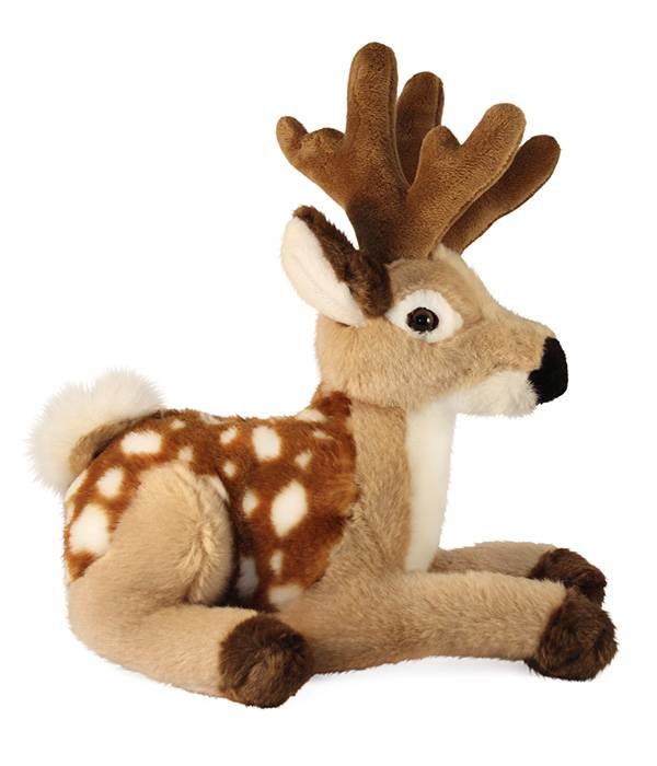 Edelhert Knuffel met Gewei – Realistische Pluche Hert van 30 cm