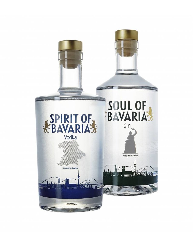 Soul of Bavaria - Gin Spirit of Bavaria - Vodka 0,7 Liter  &  Soul of Bavaria - Gin 0,5 Liter