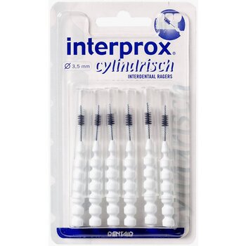 Interprox Regular Cylindrisch wit 3,5 mm, blister 6 stuks
