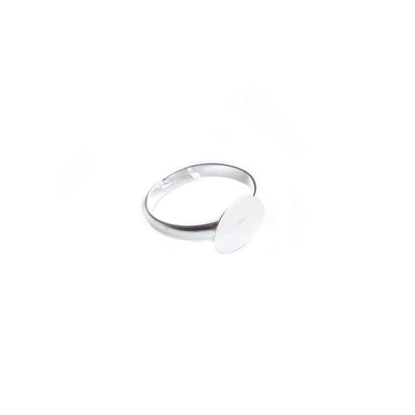 Adjustable Ring Silver 17mm, 4 pieces