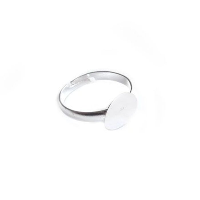 Mondwater Nog steeds verkouden worden Verstelbare Ring Zilver Nikkelvrij 17m - Zelf Ringen en Sieraden Maken -  Beads & Basics