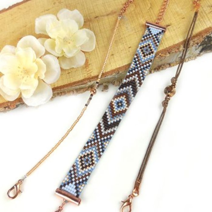 Miyuki weefarmband maken met gratis (boho) patroon Beads & Basics