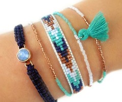 Make Your Own Beautiful Blue Miyuki Bracelet - Blue With Copper