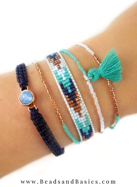 test rijst Bijlage Mooie Blauwe Miyuki Armbandjes Zelf Maken - Beads & Basics