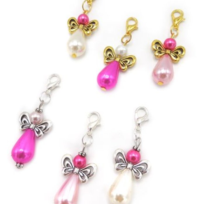 Zilveren Vleugel Kralen Nikkelvrij 17x10mm, 6 stuks