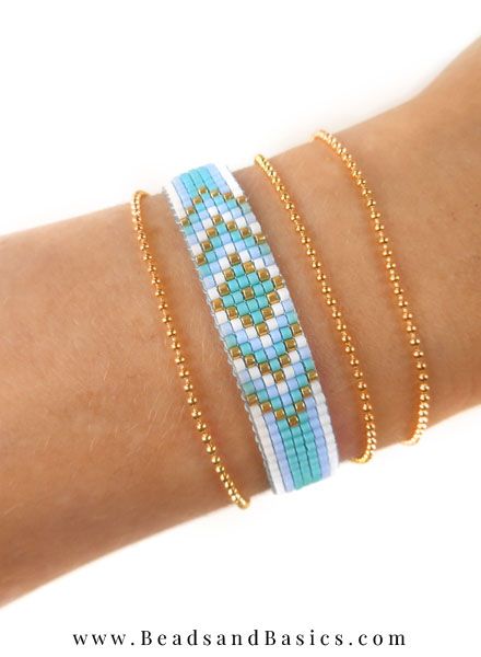Ongekend Zelf Een Blauwe Miyuki Armband Weven - Beads & Basics ZN-37