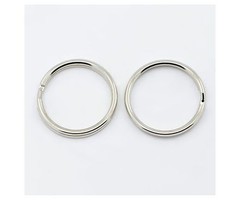 10 pieces Keychain Ring Silver 20x2mm