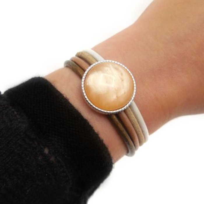 How To Make A Leather Bracelet With Magnetic Closure - Camel InspiratieSetje0313