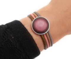 Armband maken met 4 kleuren leer