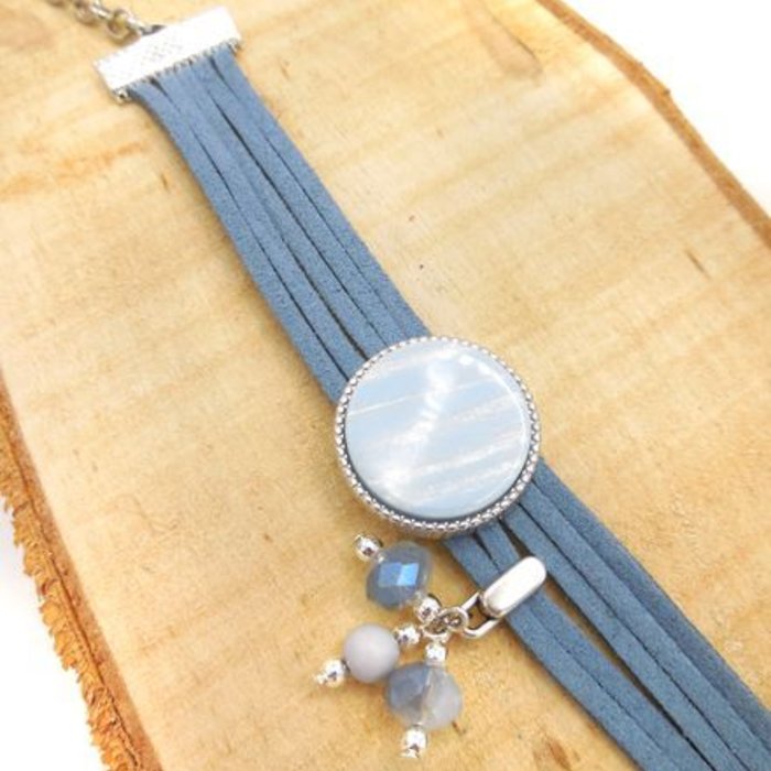 Suede Veter Blauw 3mm, 3 meter