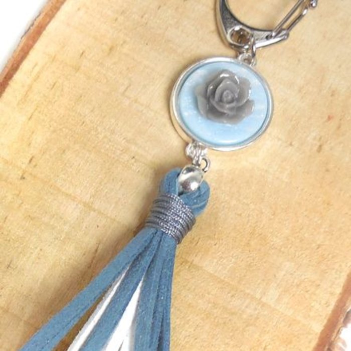 Sleutelhanger Maken met Suede Veters en Cabochon InspiratieSetje0324