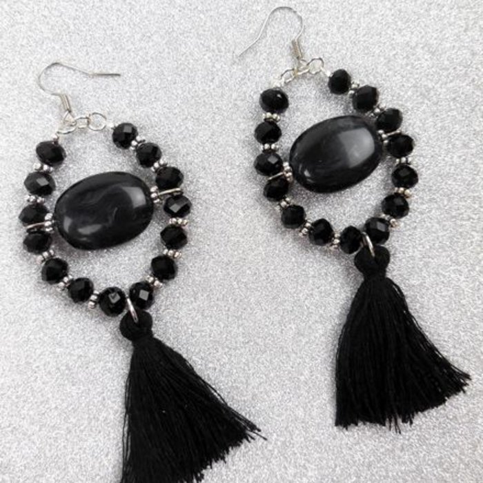 Kwastje Zwart 30mm, 5 stuks