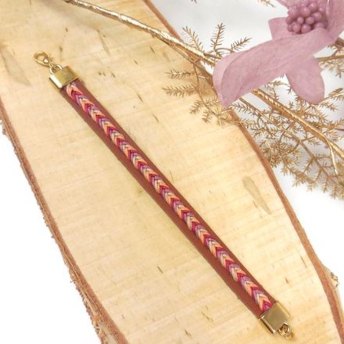 Leren Armband met Vissengraatvlecht inspiratie0336