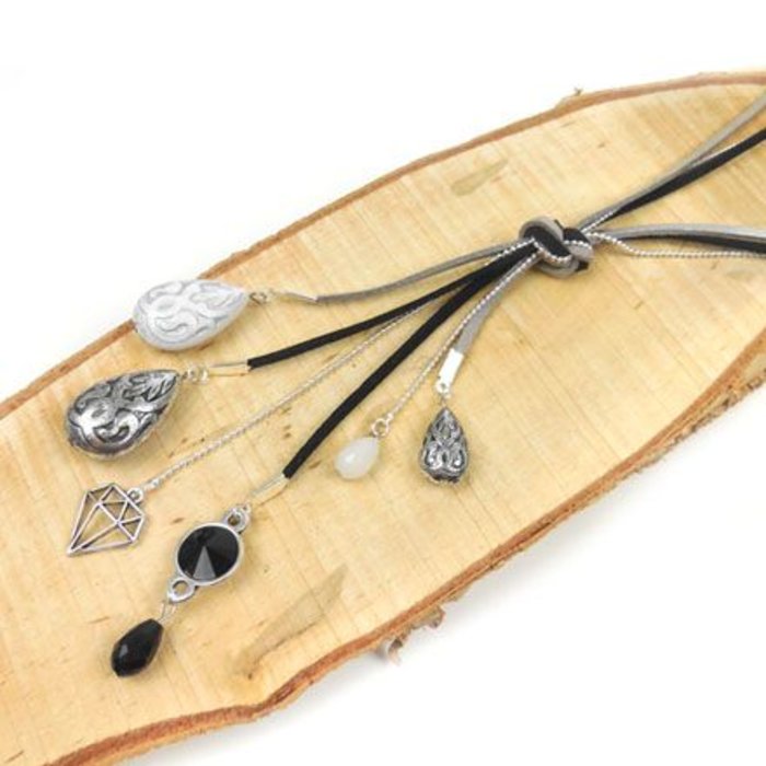 Faceted Drop Glassbeads Black Shine 11x8mm, 10 pieces