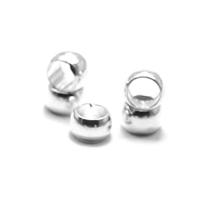 Crimp beads Silver 4mm, 20 pieces