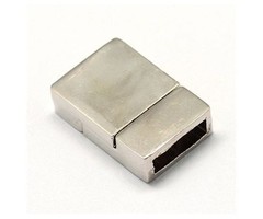 Magnetic Clasp Silver For Flat Leather 10mm