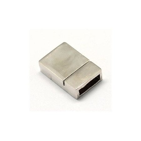 Magnetic Clasp Silver For Flat Leather 10mm