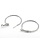 Stainless Steel Earring Hoops Silver 40mm, 2 pieces