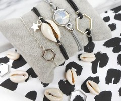 Armbandjes van Elastiek met Verschuifbare Knoop en Bedels