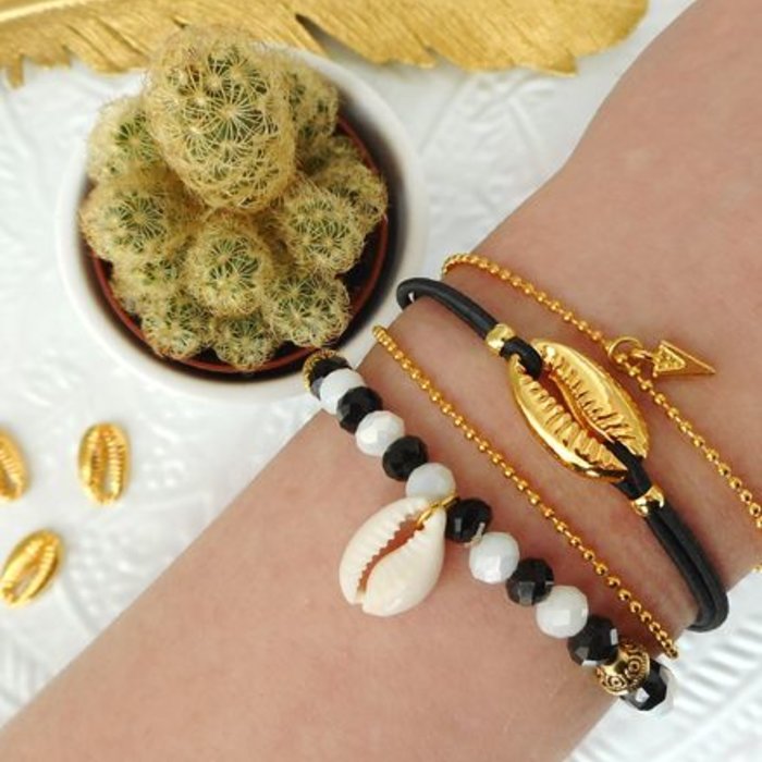 Kauri Shell Gold Plated 19x12mm, 5 pieces