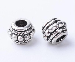 Tibetaanse Kralen 8x6mm voor 3.5mm, 8 stuks