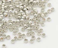 Knijpkralen Zilver Nikkelvrij 2.5mm, 80 stuks