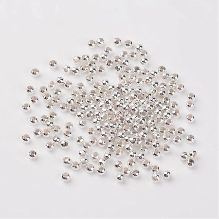 200 stuks Metalen Spacer Beads Zilver Plated 3mm