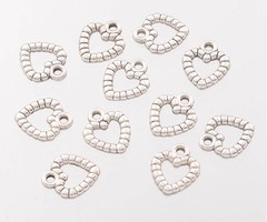 WYSIWYG 40pcs Charms 15x12mm Heart Charms For Jewelry Making DIY