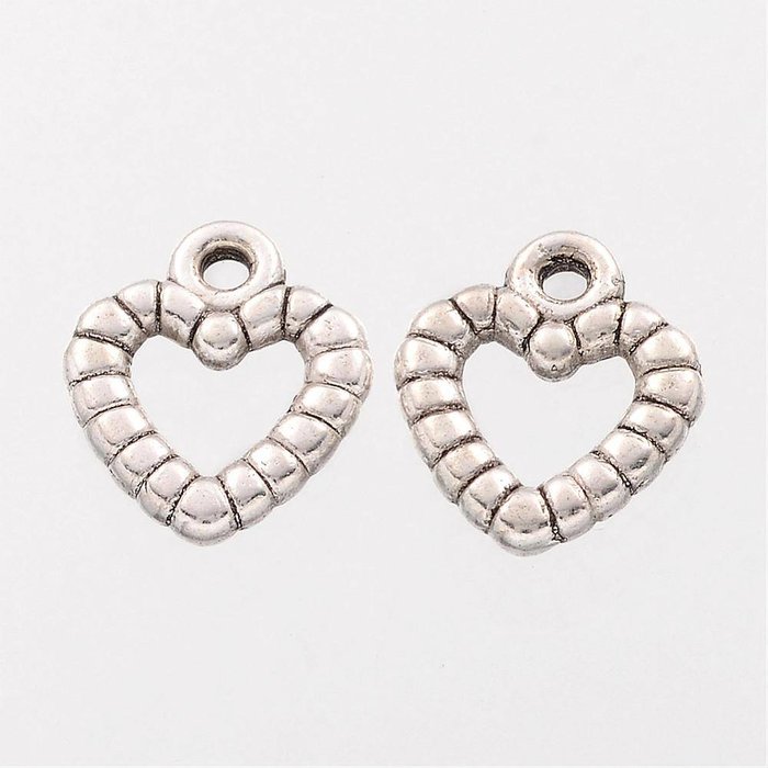 Hartje Bedel Zilver 10x11mm, 10 stuks