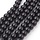 Glassbeads Black 6mm, strand 130 pieces