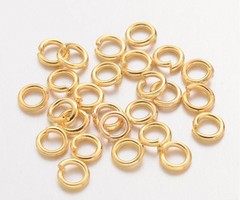 100 stuks Jumpring Gold Plated 6mm