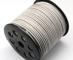 1 meter Imitation Suede Lace 3mm Light Grey