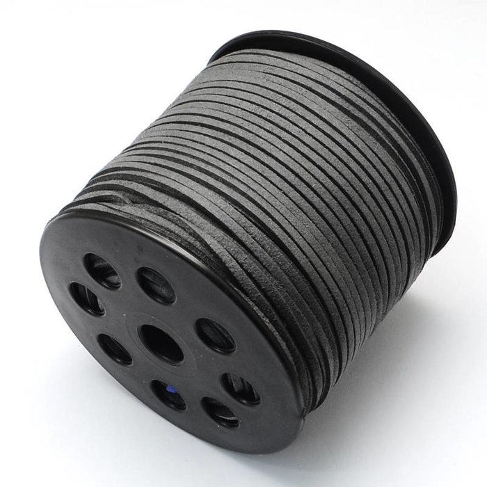 Faux Suede Cord Gray 3mm, 3 meter
