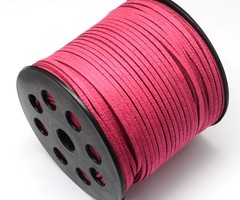Suede Veter Fuchsia Roze 3mm, 3 meter