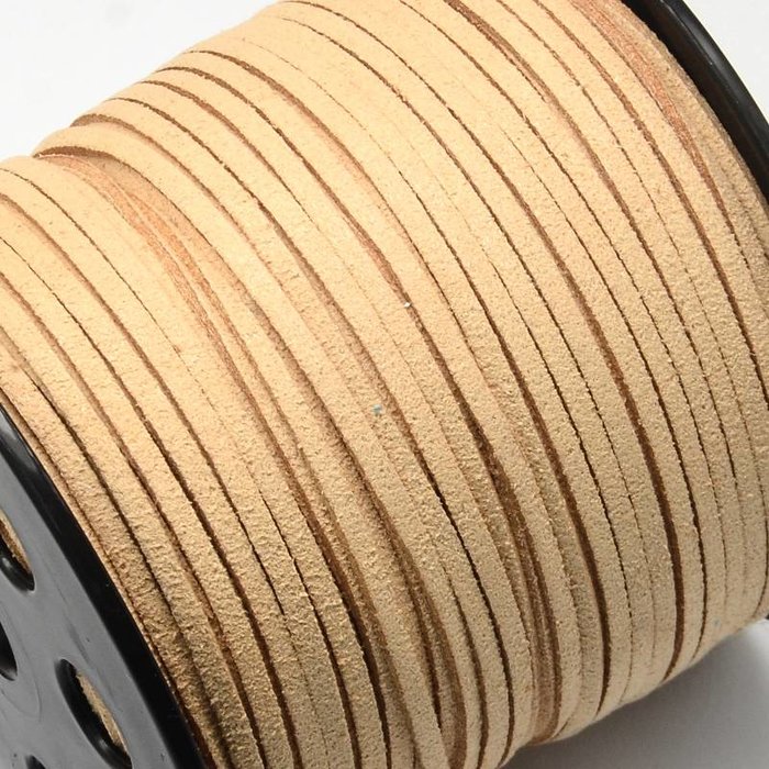 Faux Suede Cord Camel Brown 3mm, 3 meter