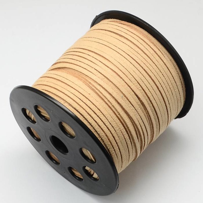 Suede Veter Camel Bruin 3mm, 3 meter