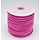 Suede Cord Fuchsia Pink 3mm with Silver Studs, 1 meter