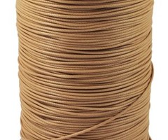 3 meter Waxkoord Licht Bruin 1mm