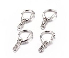 Keychain Silver 22x47mm, 5 pieces