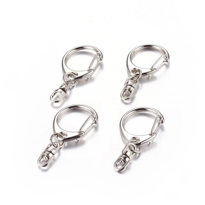 Keychain Silver 22x47mm, 5 pieces