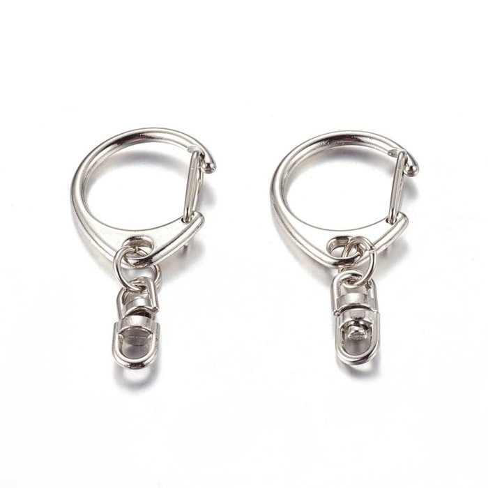 Keychain Silver 22x47mm, 5 pieces