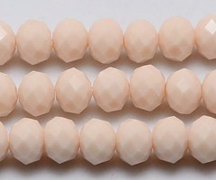 Facet beads Salmon Pink 8x6mm, strand 70 pieces