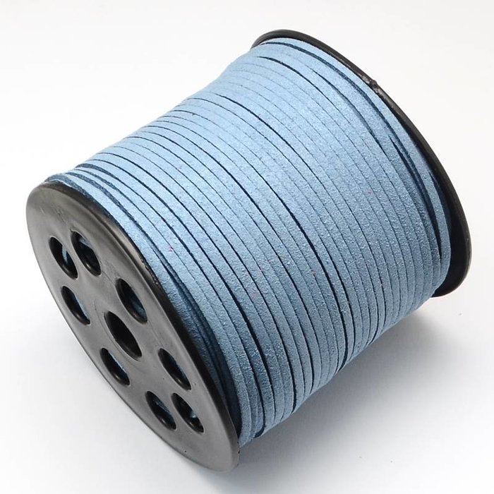 Suede Veter Blauw 3mm, 3 meter