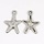 6 pcs Starfish Charm Silver 16x12mm - 5814