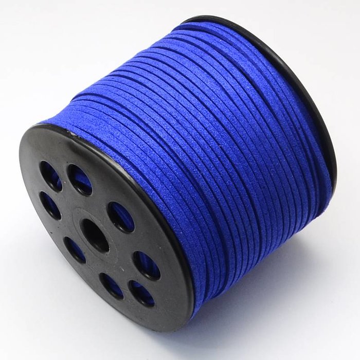 Suede Veter Kobalt Blauw 3mm, 3 meter