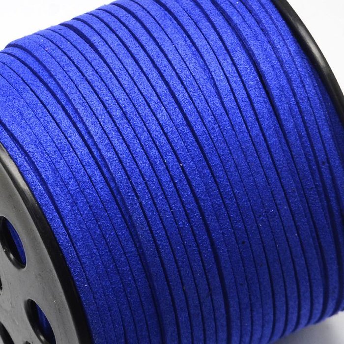 Suede Veter Kobalt Blauw 3mm, 3 meter