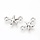 8 pieces Connector Starfish Silver 16x9mm - 5802