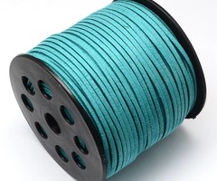 Suede Veter Aqua Blauw 3mm, 3 meter